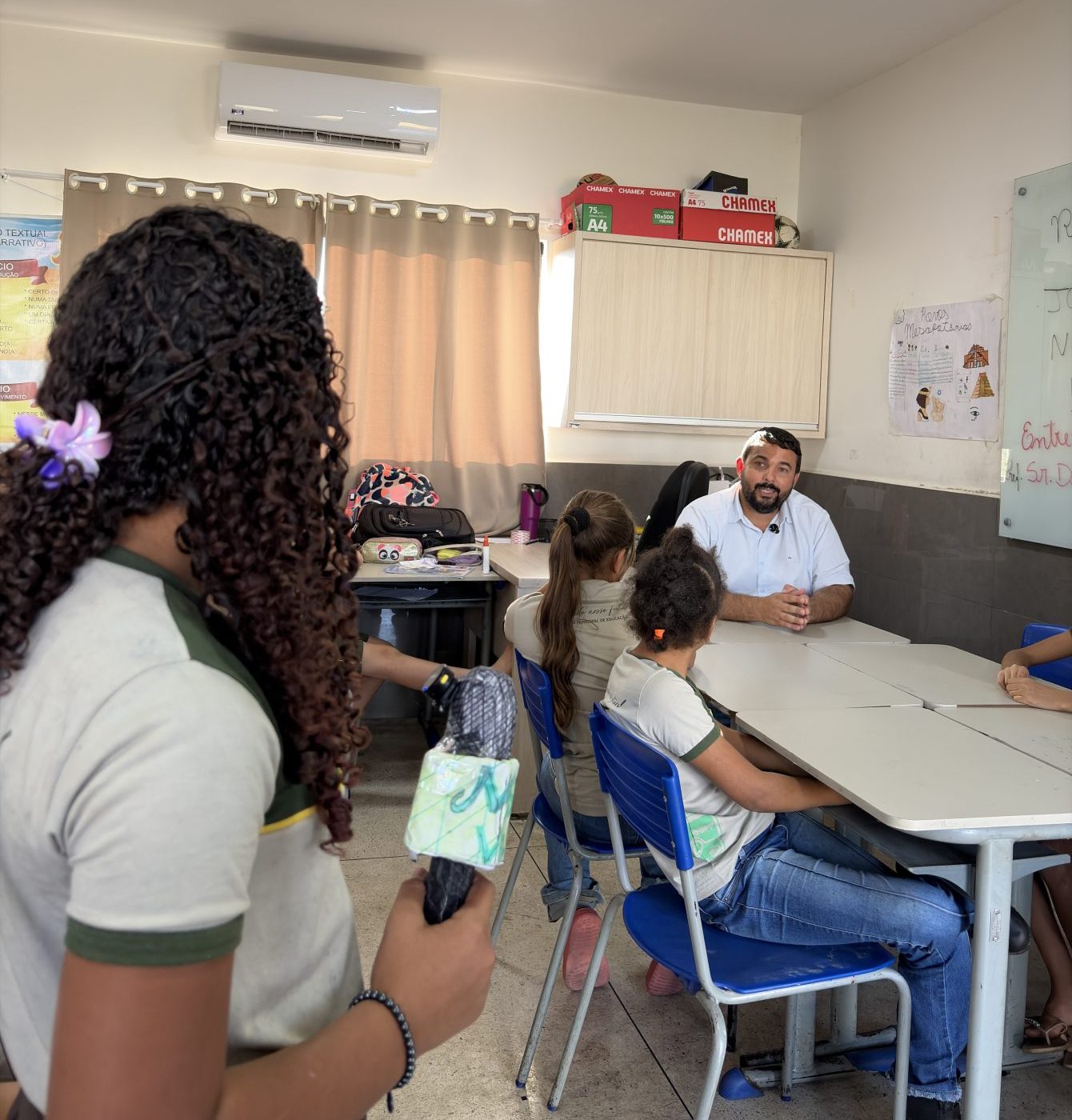Projeto escolar transforma estudantes em repórteres em Ribeirãozinho