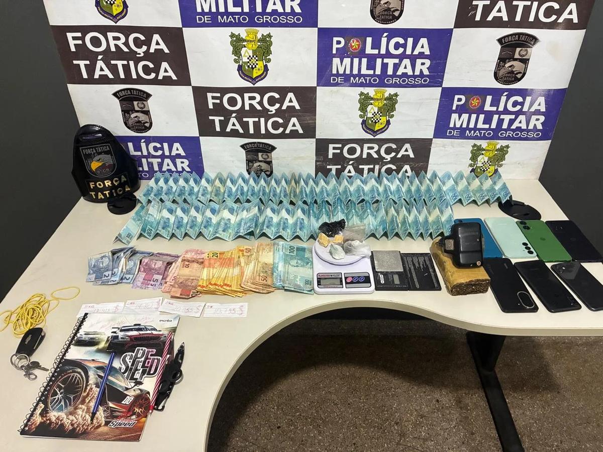 Quatro presos com drogas e R$ 10 mil em Rondonópolis