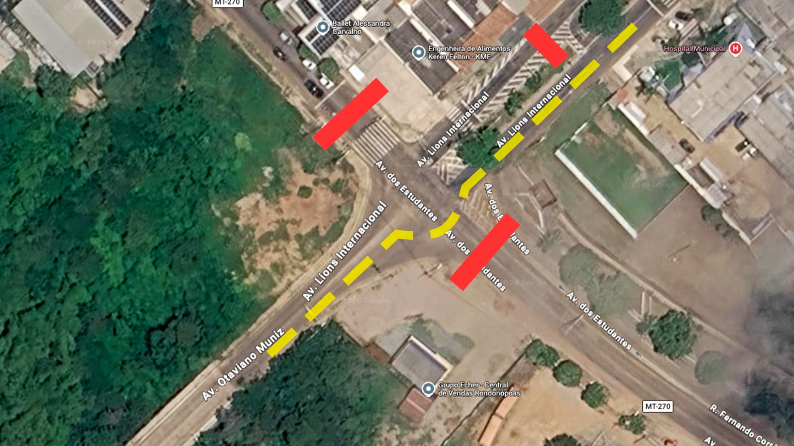 Rua Fernando Corrêa tem interdição para obras em Rondonópolis