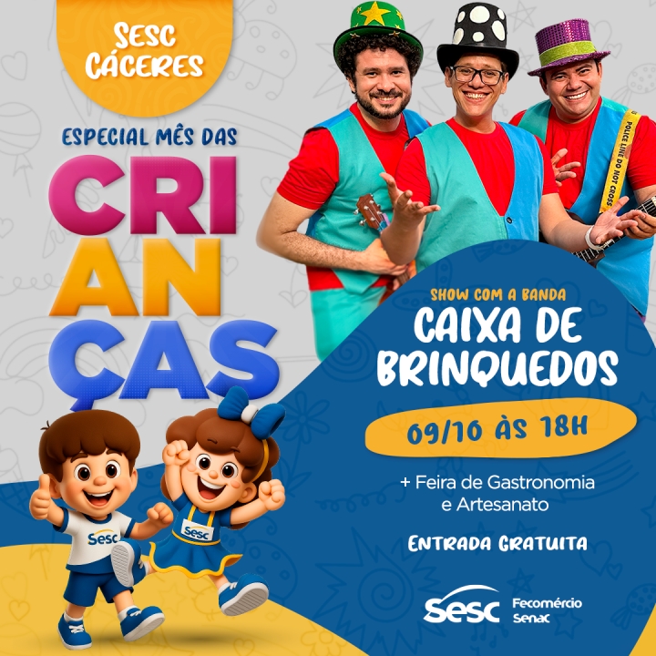 Sesc promove feira especial de Dia das Crianças em Cáceres