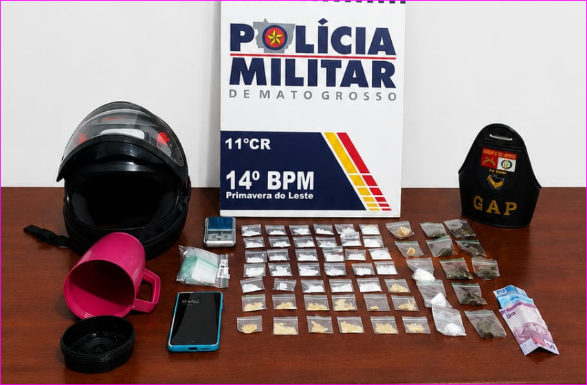 Tráfico de drogas termina com prisão em Primavera do Leste
