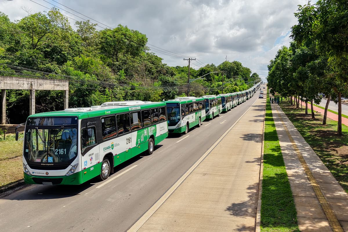 Transporte gratuito e frota total em Cuiabá nas eleições