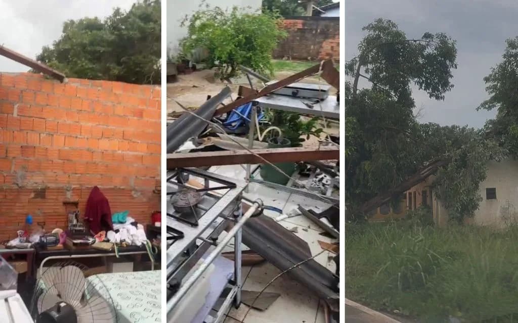 Vendaval e tempestade devastam Rosário Oeste e geram emergência em MT
